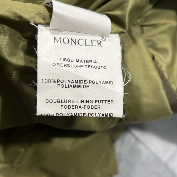 Moncler Olive Green Quilted Down Jacket Sz-0 - Picture 12 of 15